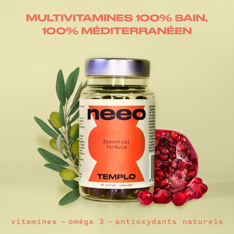 Templo's Neeo new multivitamin, based on the Mediterranean Diet